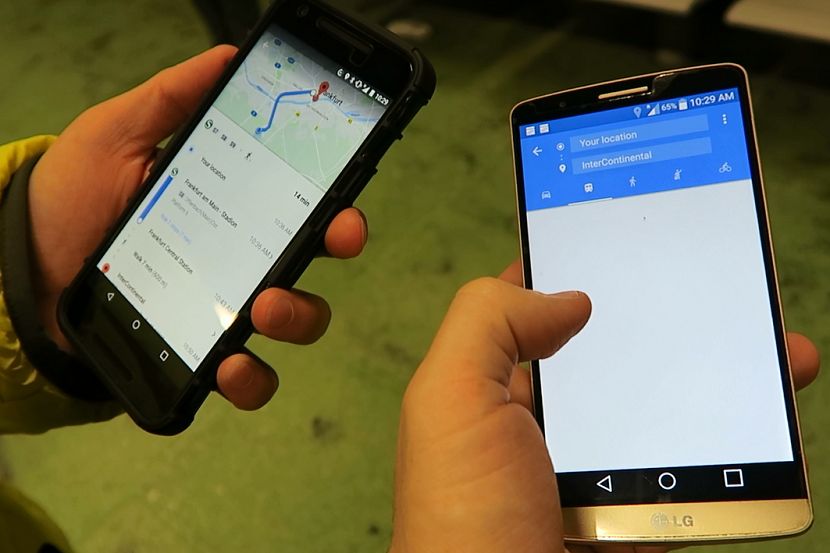 Next, we tried Google Maps directions in an underground train station.