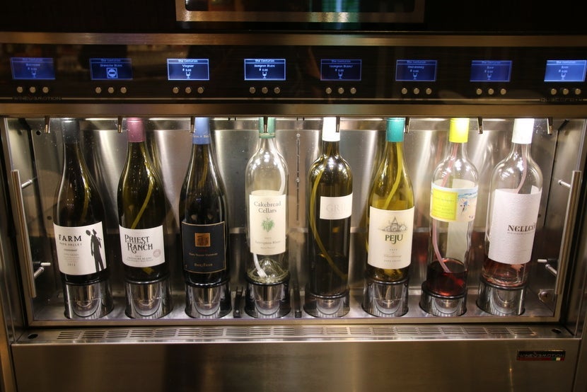 SFO Centurion Lounge's unique offering - Napa Valley wine tasting