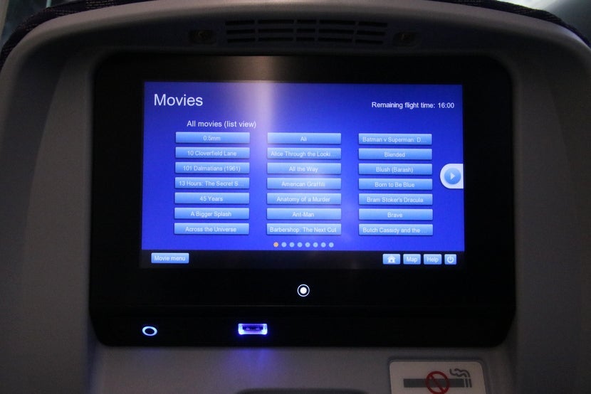 The In-Flight Entertainment system matched the best I've seen