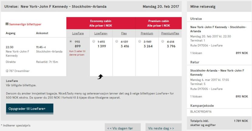 If you're willing to battle with the Norwegian version of the website, you can fly NYC-Stockholm for just US$209.