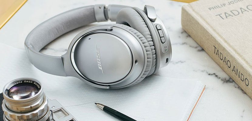 Even TPG can't travel without his favorite pair of Bose noise-canceling headphones. Image courtesy of Bose.