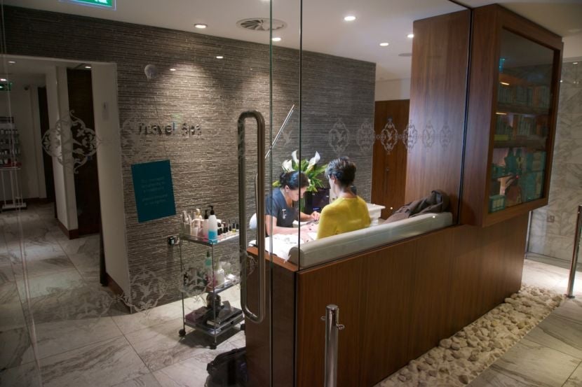 Travel spa at the No. 1 Lounge LHR.