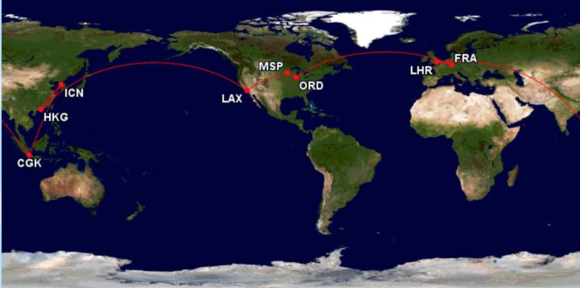 Eight flights, four days and lots of fun.