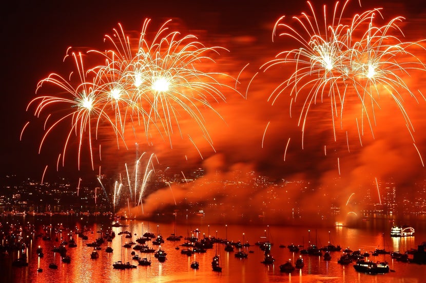 Ring in 2017 with fireworks over the Harbour in Sydney. Image courtesy of Yury Prokopenko via Getty Images.