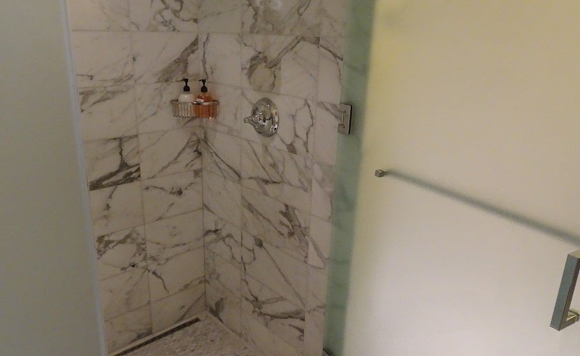 This shower is nicer than mine at home.