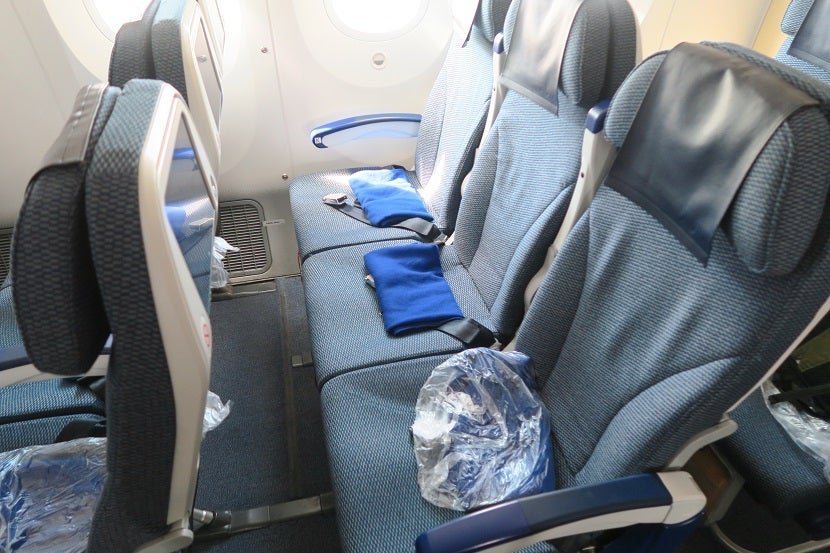 If you're lucky enough to have an empty flight, you might be able to lie flat in economy.