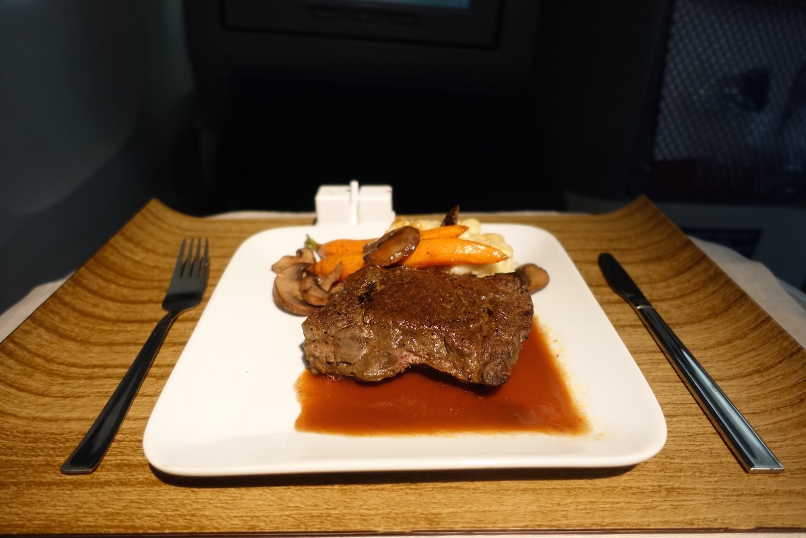 I ordered the steak for my main dish.