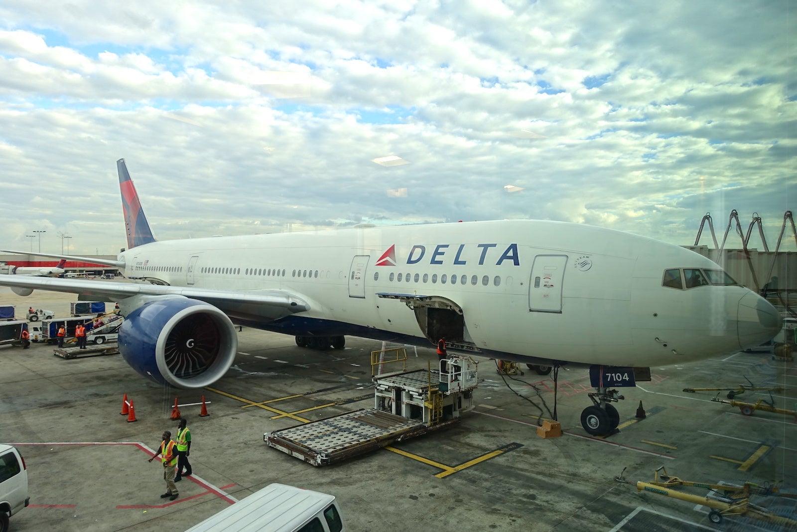Deplaning in Atlanta.