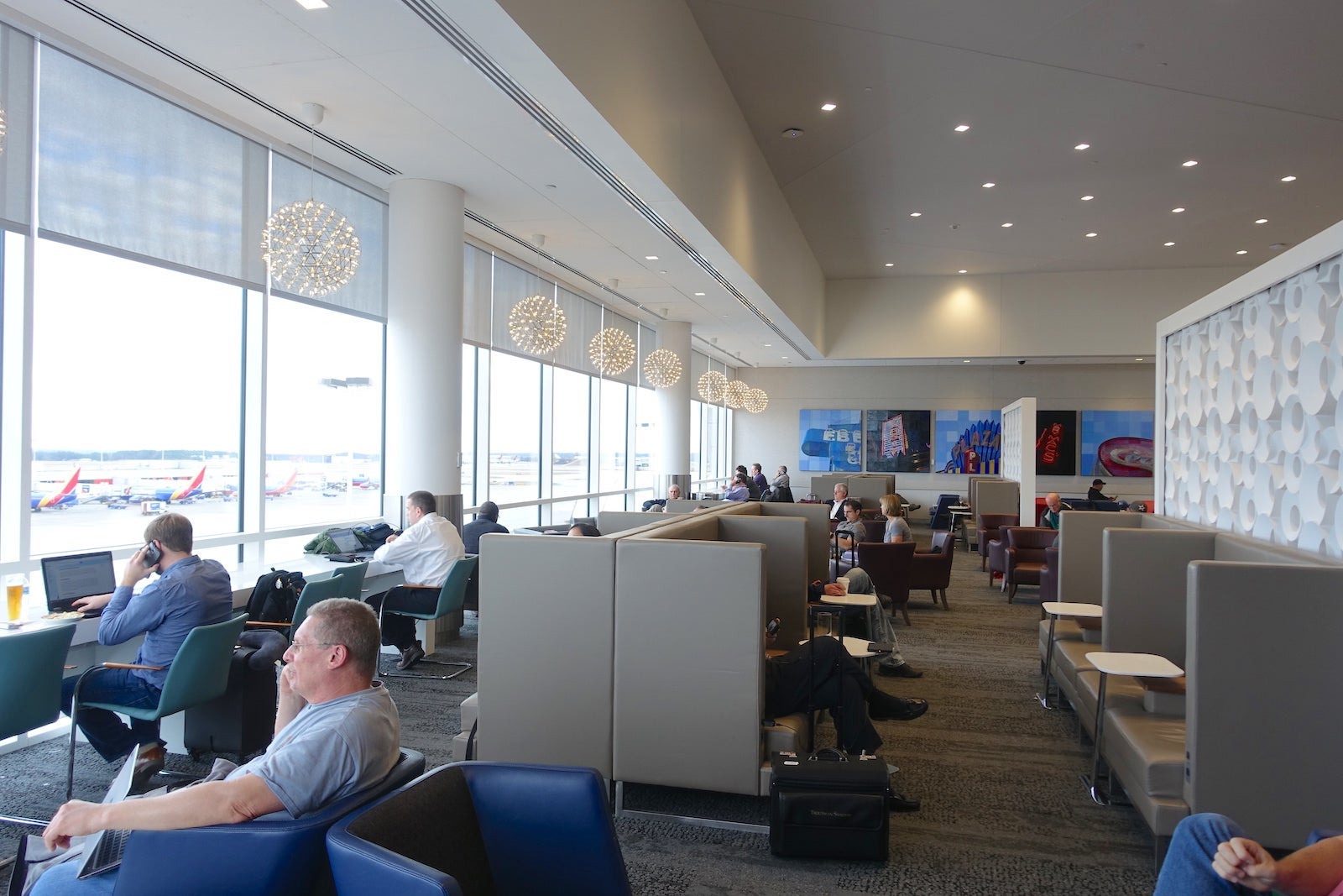 One of the main seating areas in the Sky Club.