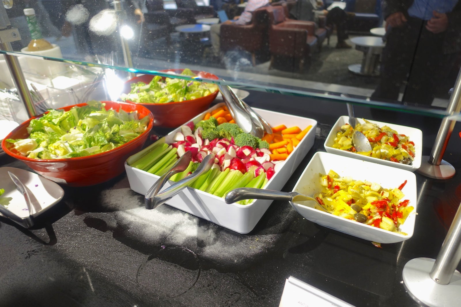 Some of the snacks at the buffet.