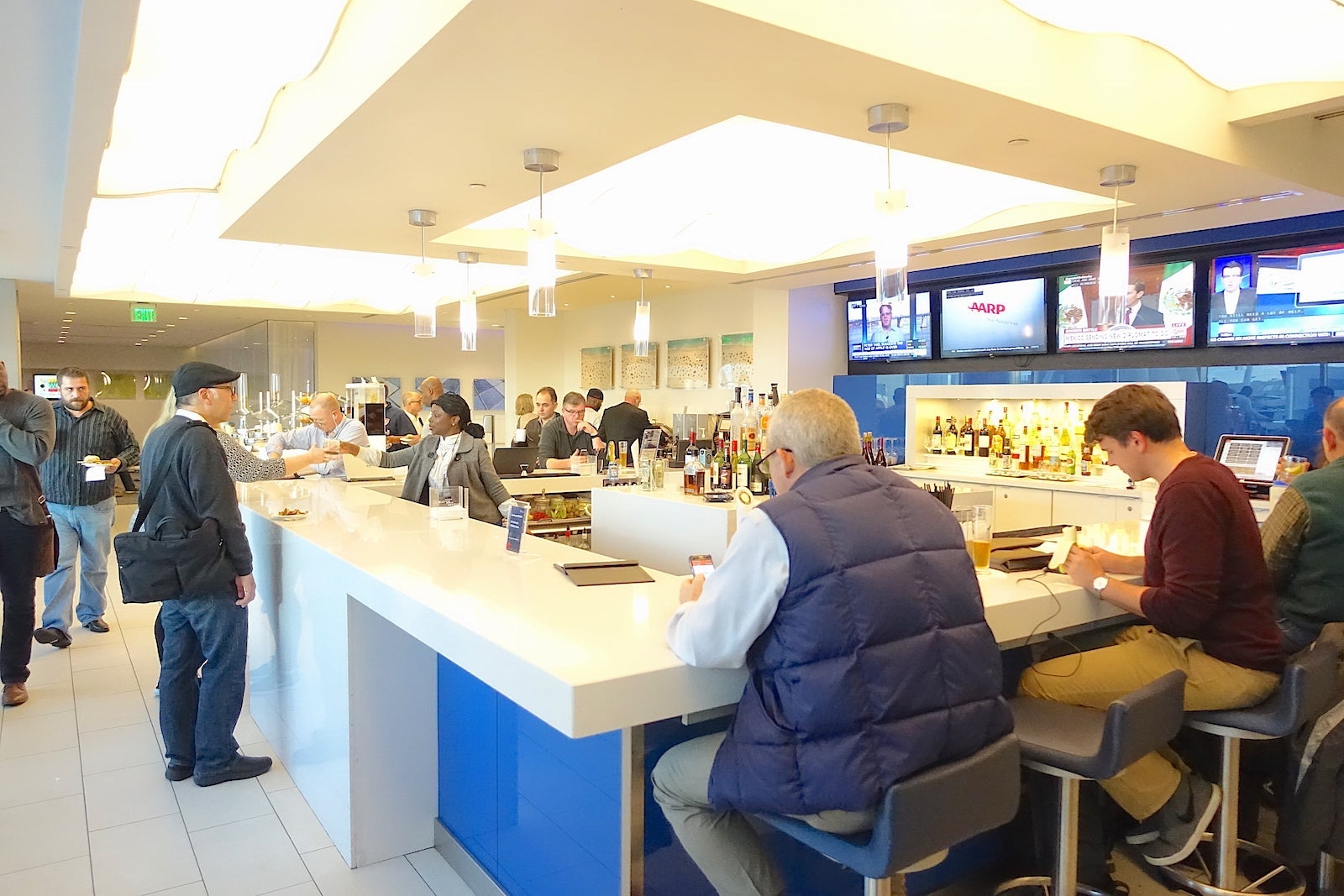 The lounge bar.