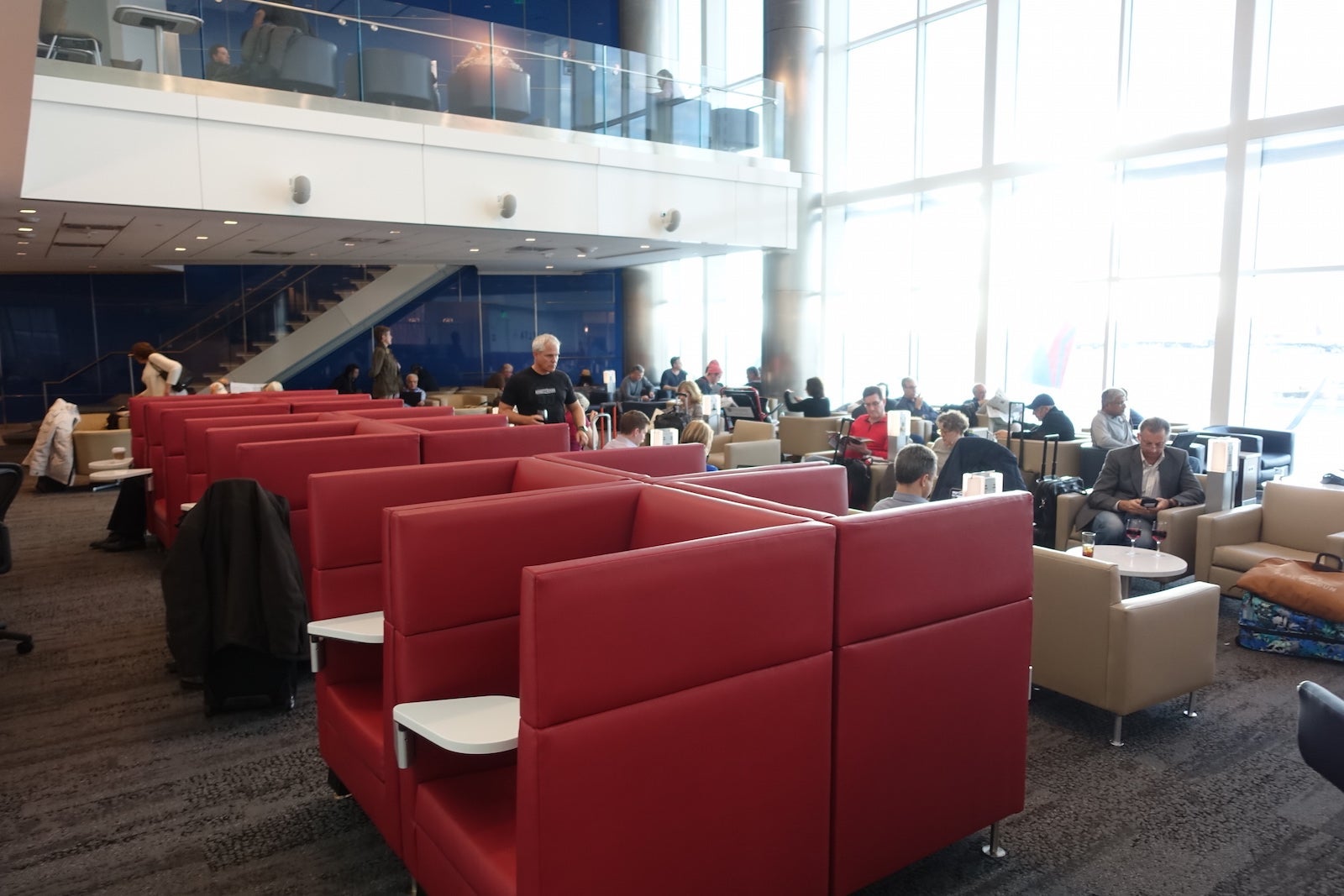 Some of the individual seats in the lounge.