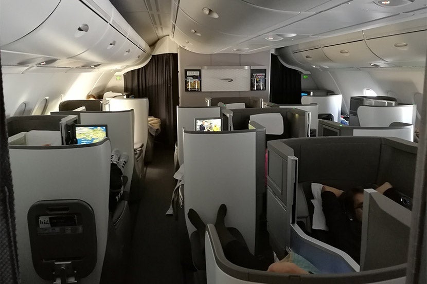 British Airways business class A380 LHR - IAD