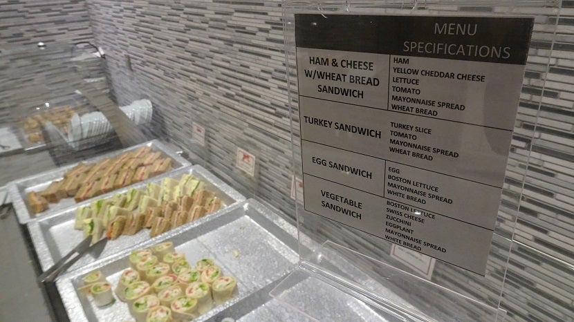 The menu specified certain tiny sandwiches but did not mention the maki rolls.
