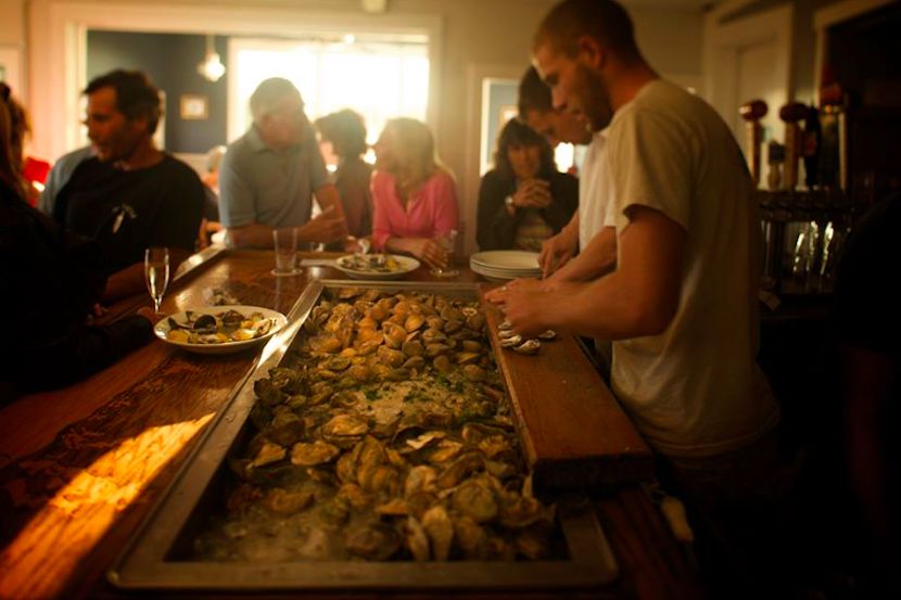 Pond to plate–as fresh as an oyster gets. Image courtesy of Matunuck Oyster Bar's Facebook page.