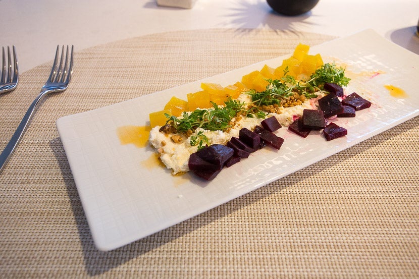 The roasted beet salad is fantastic, and tasted very refreshing together with the fried chicken. It was so good that I may have been guilty of tasting it before I remembered to take a photo!