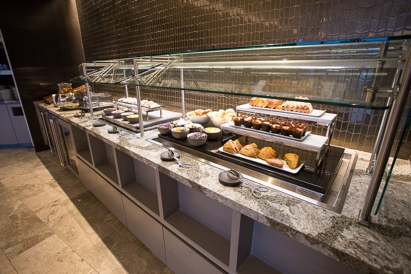 There are plenty of pastries to go around in the buffet section.