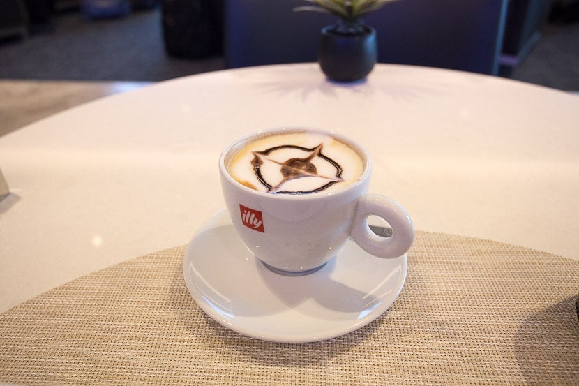 After my meal, I was proactively offered an Illy latte, complete with a Polaris logo.
