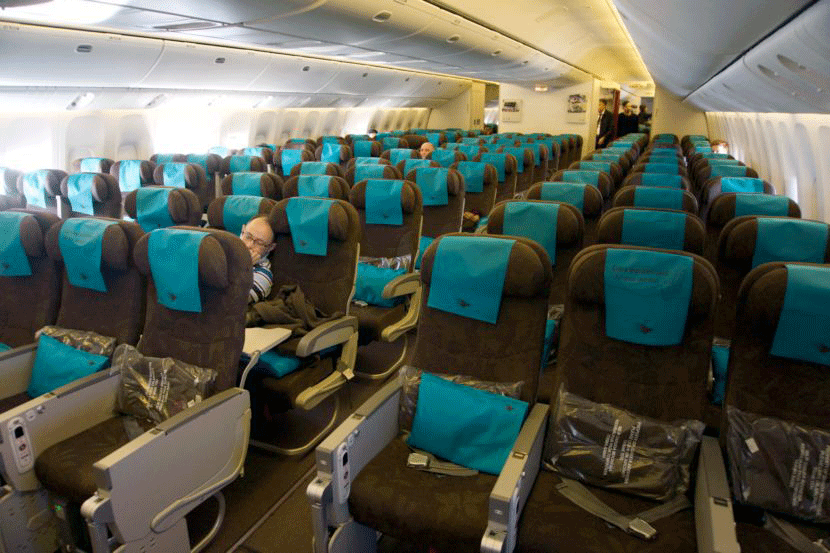 Eerily empty in economy class that night.
