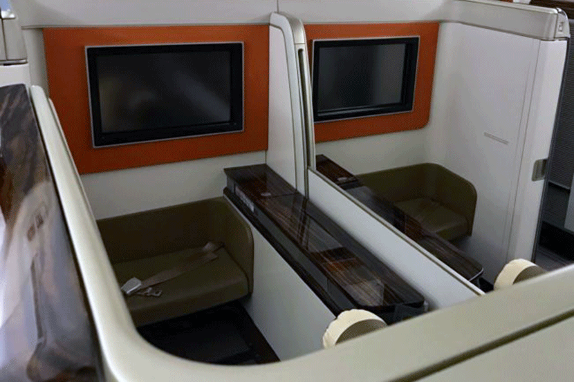 Seats 1D and 1G would be ideal for couples.