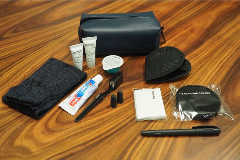 Here's what you'll find inside the business-class amenity kits.