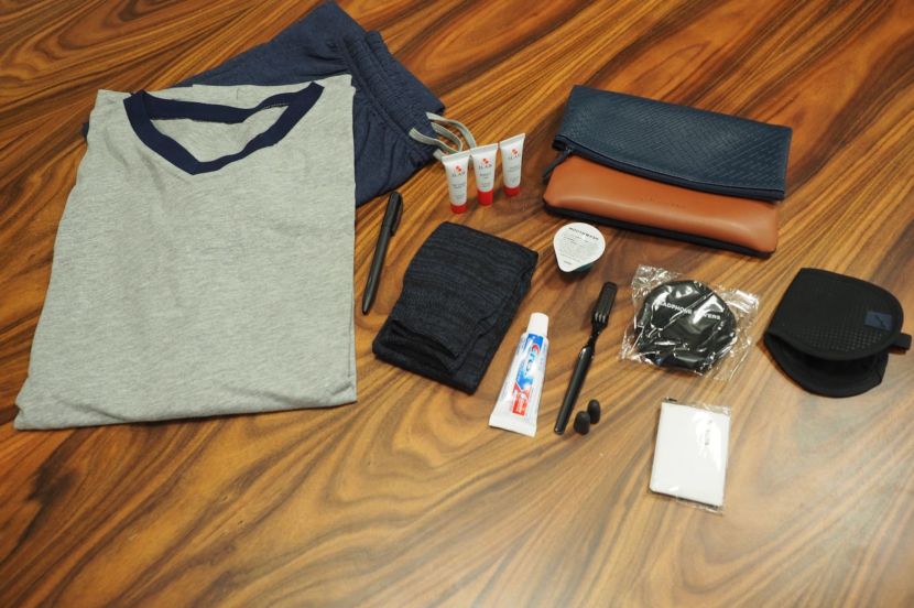 Cool pajamas and a slick, multipurpose bag makes AA's first class international amenity kit comparable to some of the world's best carriers.