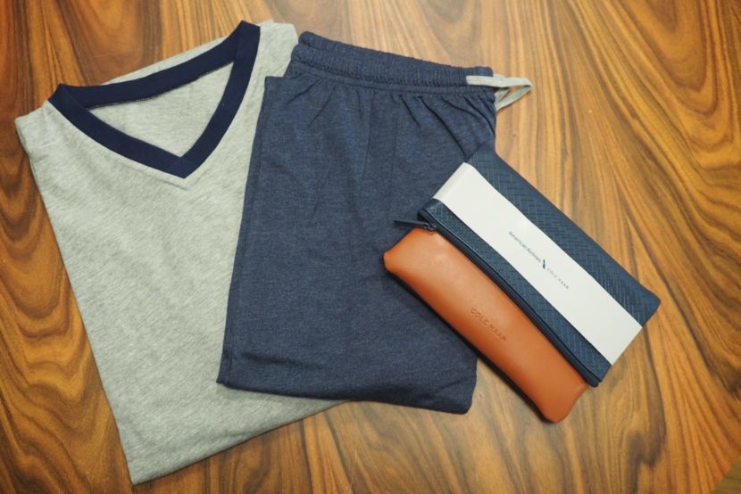 Cool pjs and a slick, multipurpose bag makes AA's first class international amenity kit comparable to some of the world's best carriers.