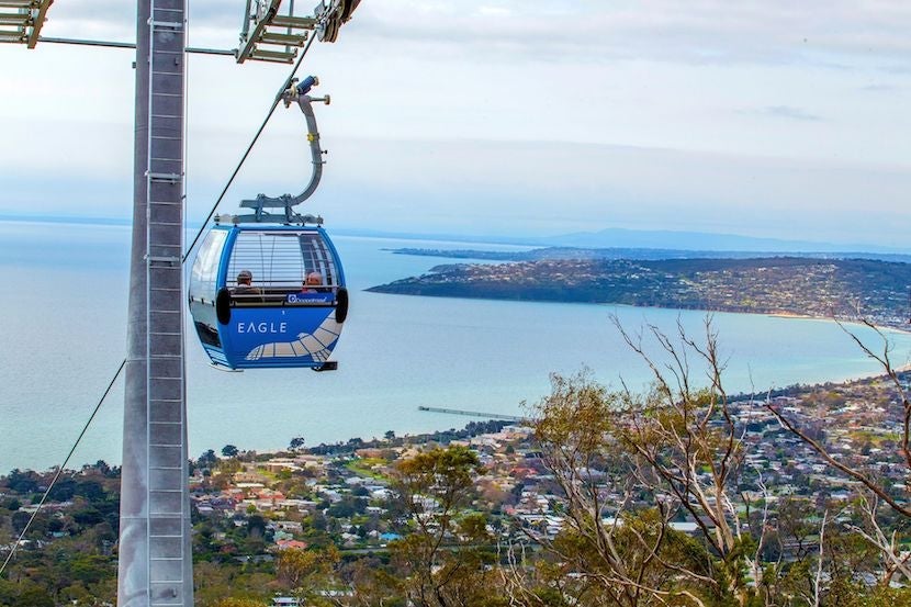 One of the most scenic views of the city is on the Arthurs Seat Eagle gondola in the Mornington Peninsula. Image courtesy of Visit Victoria's <a href="https://www.facebook.com/VisitVictoria" target="_blank">Facebook page</a>.