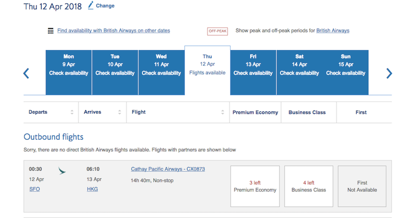 Award availability is usually good within two weeks of departure.