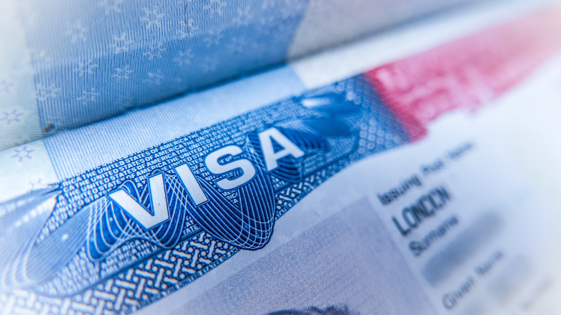 Detail Of A USA Visa