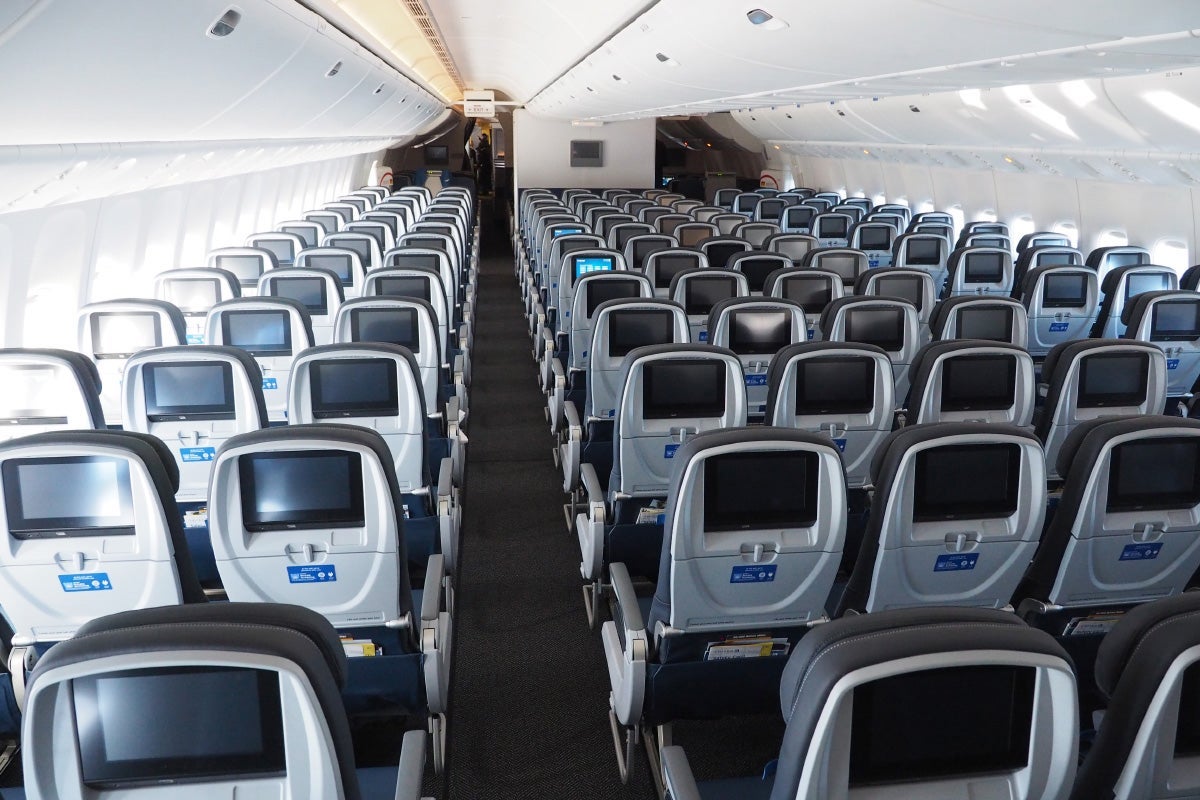 The Economy cabin on a United Boeing 777-300ER (Photo by The Points Guy)