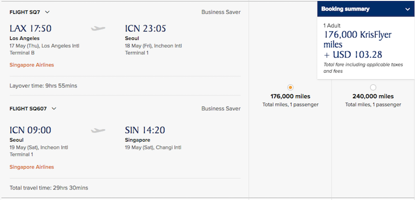 Singapore tends to make more awards available to its own KrisFlyer members.