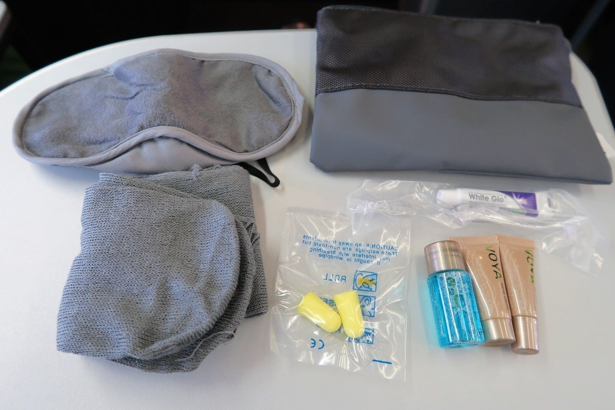 The amenity kit had all of the basics needed.
