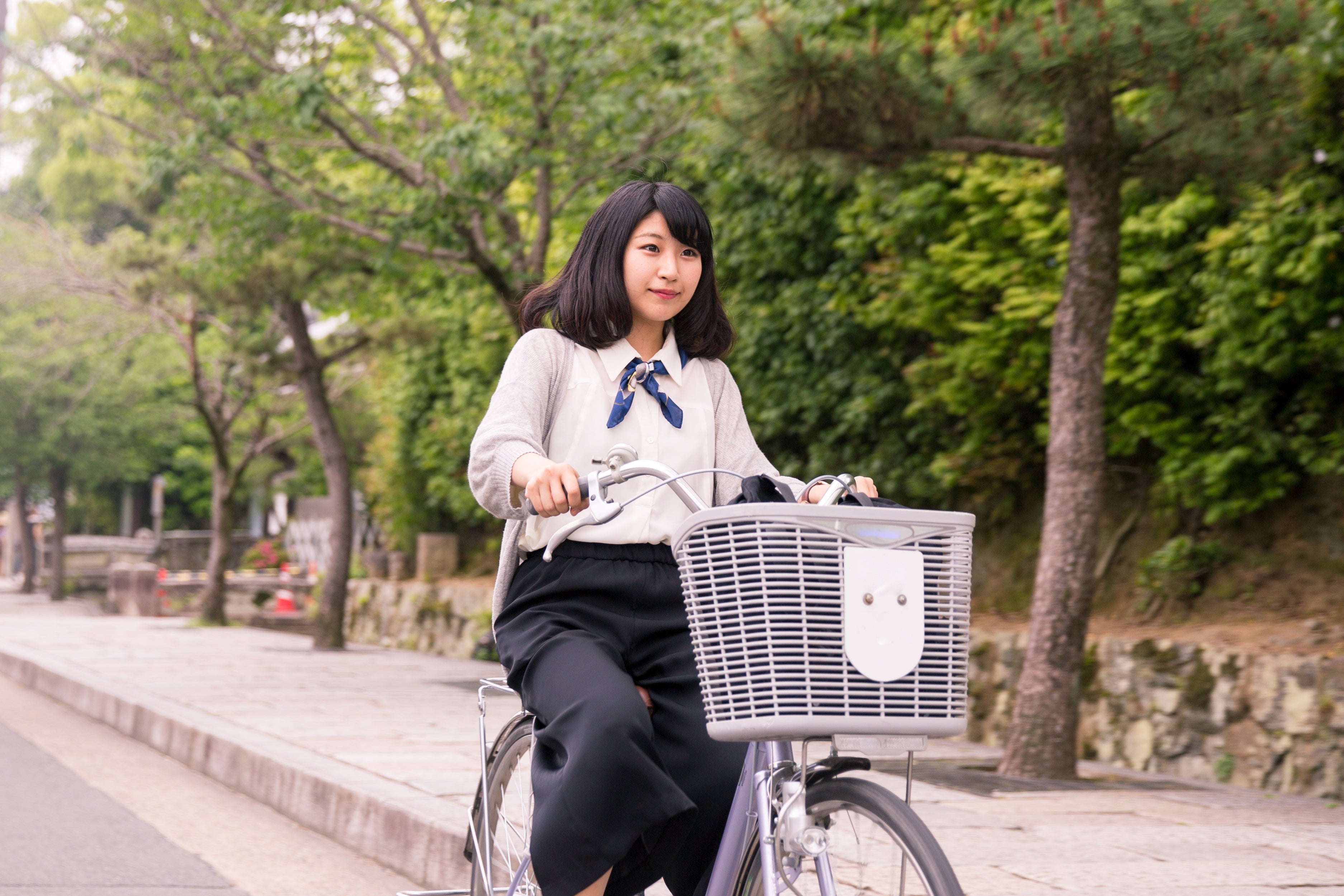 Riding a bike in Kyoto is safe, easy and fun! Image courtesy of Satoshi-K via Getty Images.