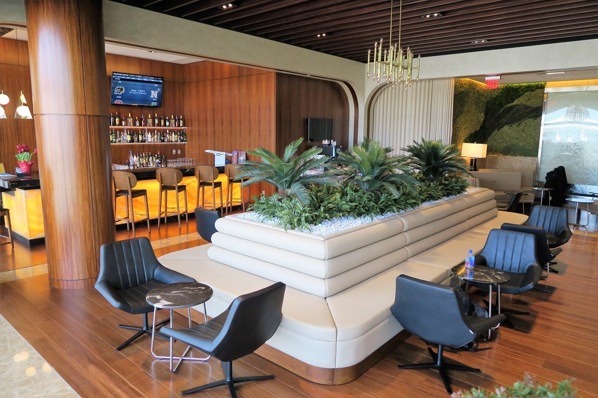 The back section of the Turkish Airlines lounge. Note: This photo was taken during a previous, less-crowded visit.