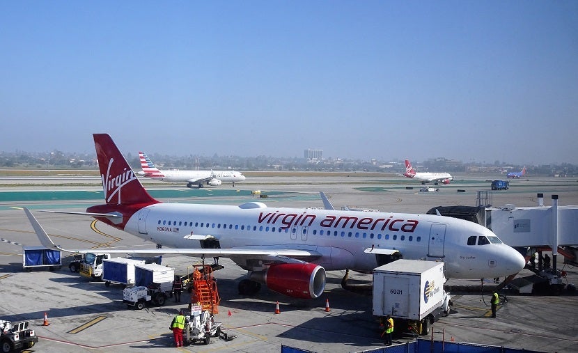 This Virgin America Jet flew me from Los Angeles to Chicago.