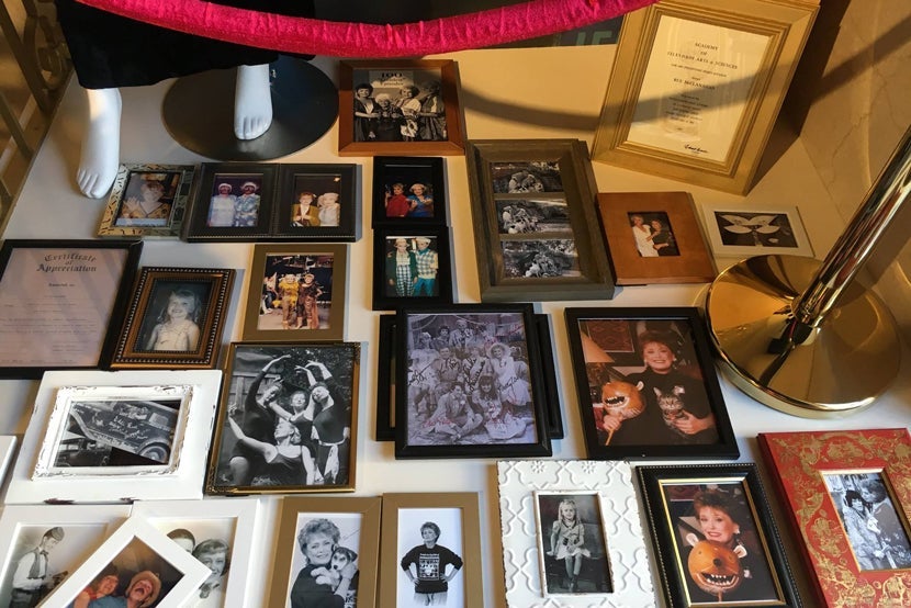 Some of the photos of actress Rue McClanahan on display at the restaurant. Image courtesy of Rue La Rue Café's <a href="https://www.facebook.com/ruelaruecafe/" target="_blank">Facebook page</a>.
