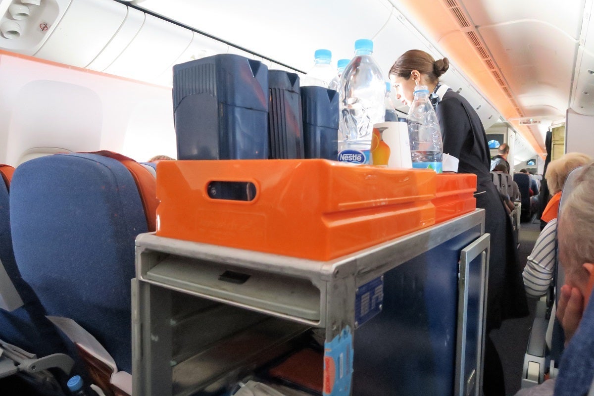 Aeroflot 77W SVO-JFK after-meal drink service