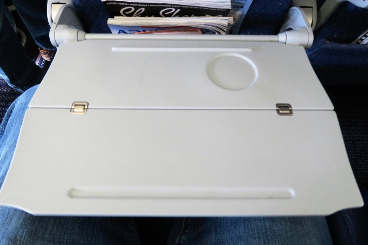 Aeroflot 77W economy traytable