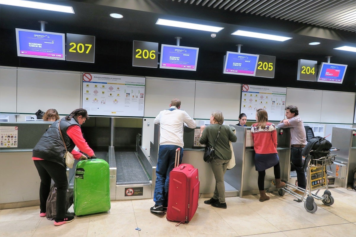 Aeroflot check-in Madrid