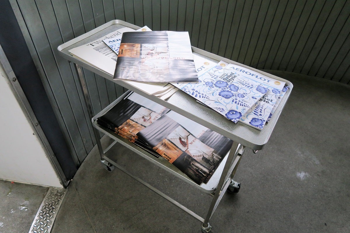 Aeroflot magazine tray