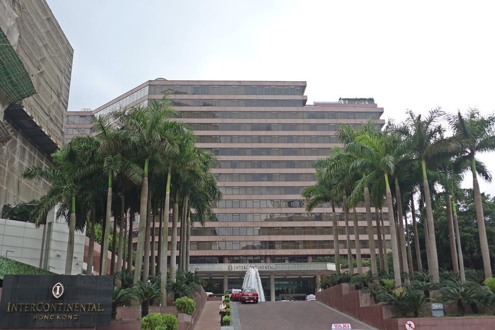 The exterior of the hotel.