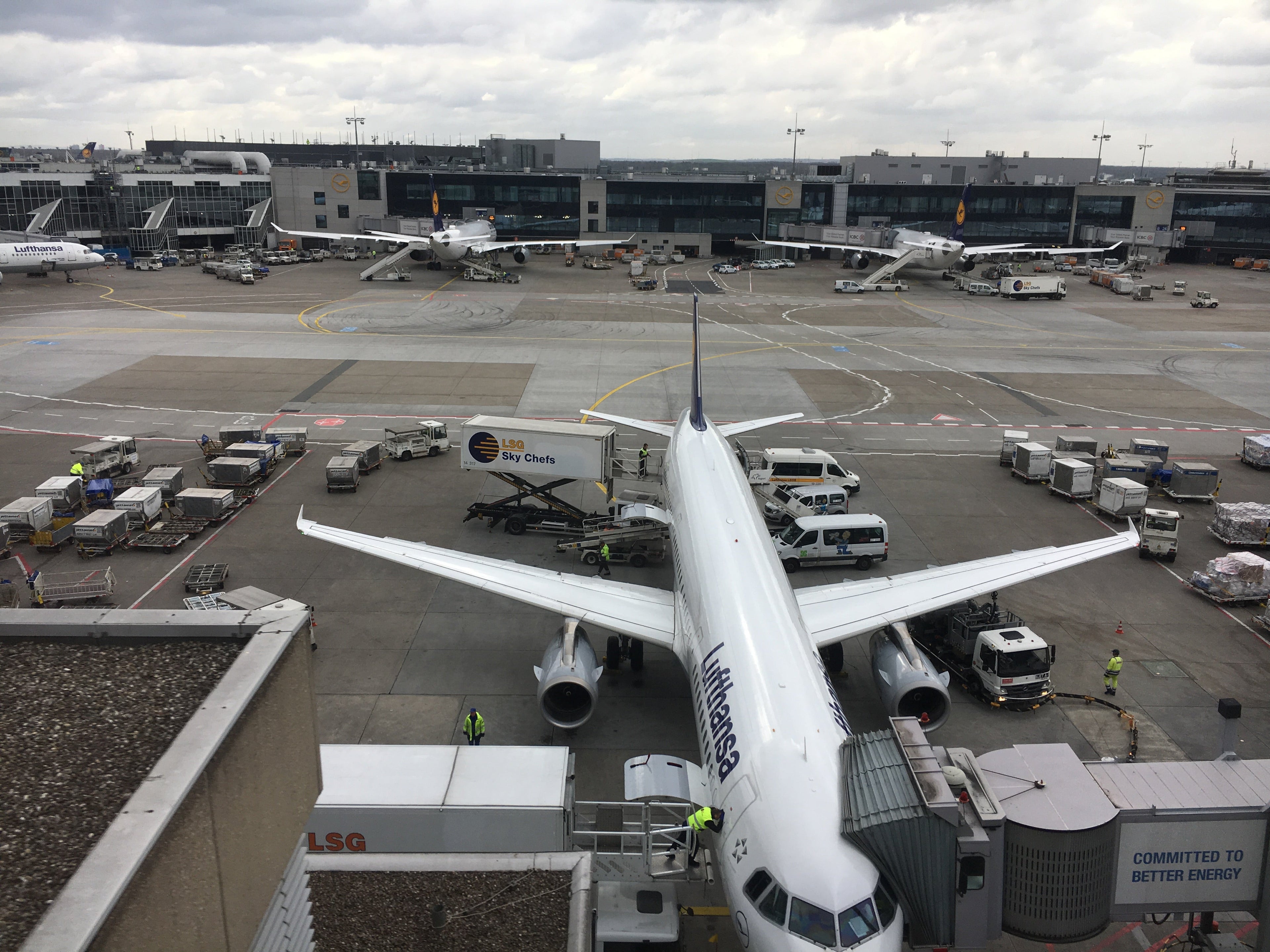 View from the train at FRA while transferring from Concourse A to C.
