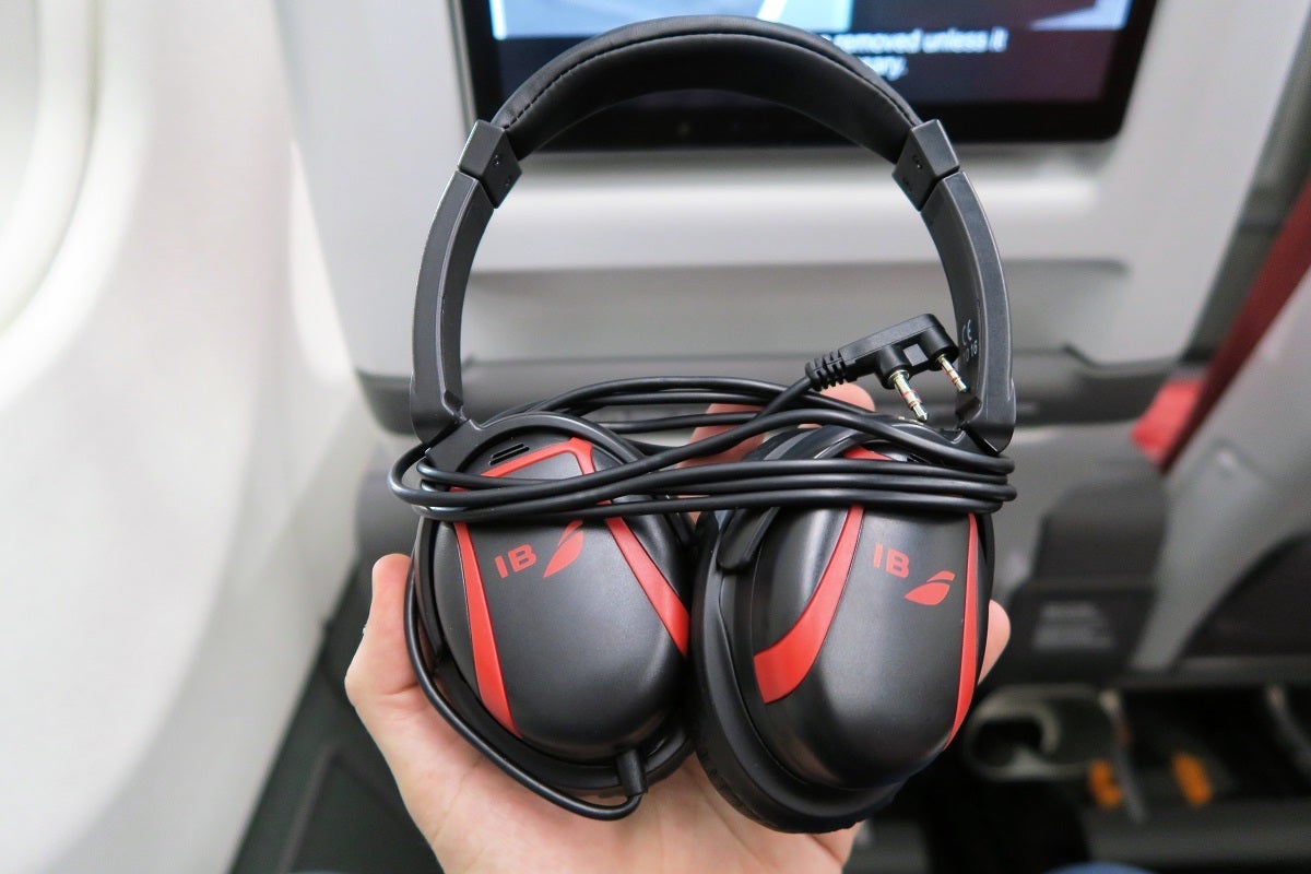 Iberia A340-600 Premium Economy headphones