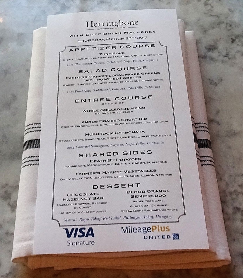 The menu for the evening promised a lot... and delivered.