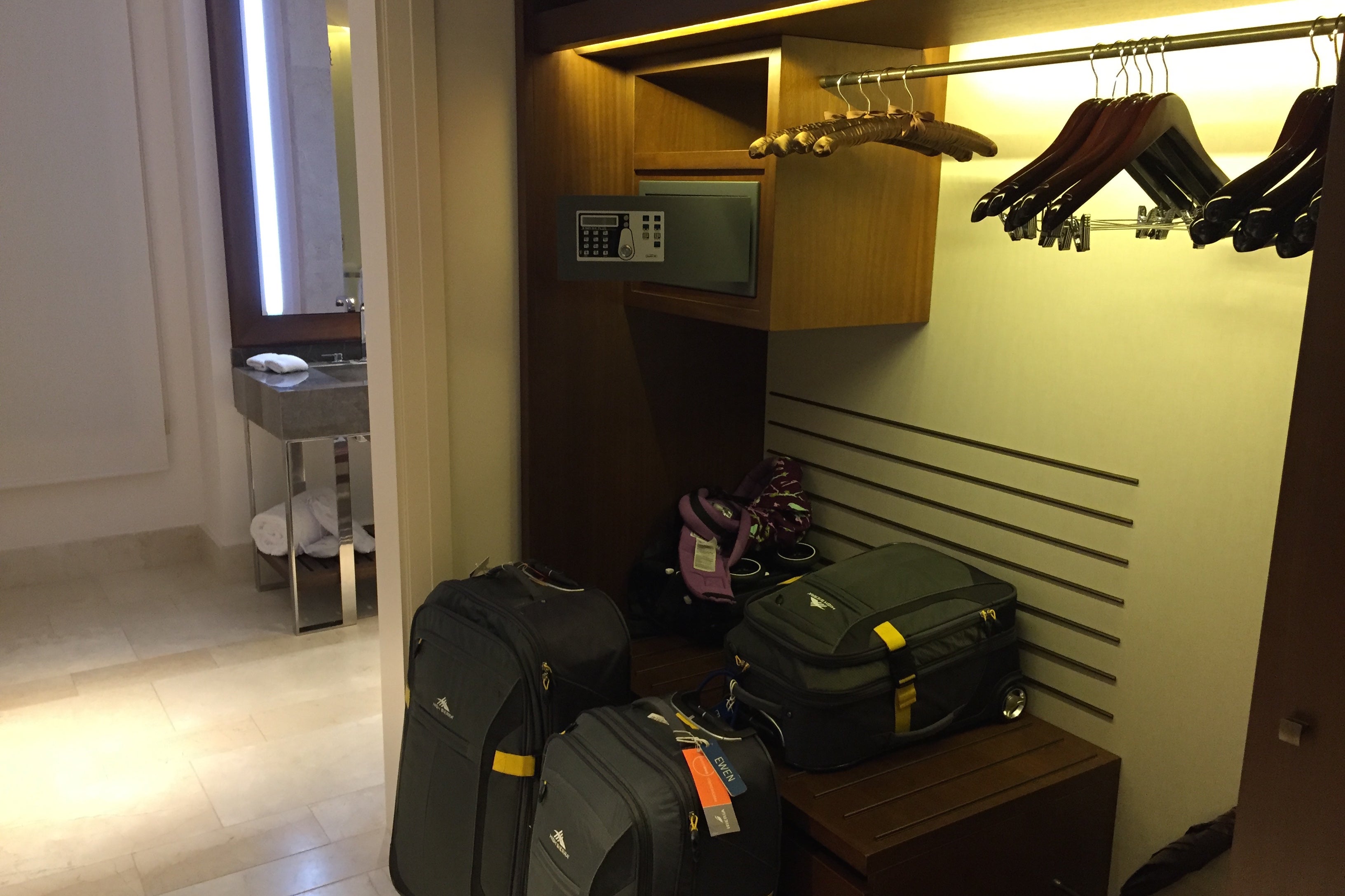 Park Hyatt Mallorca closet and luggage