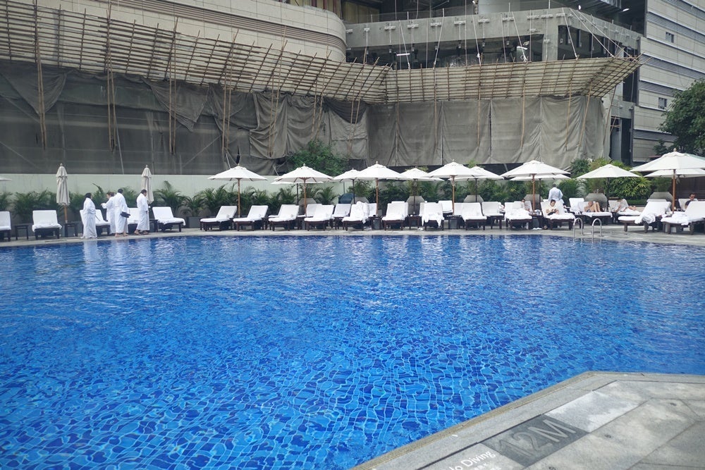 The pool was gorgeous, but the construction behind was not.