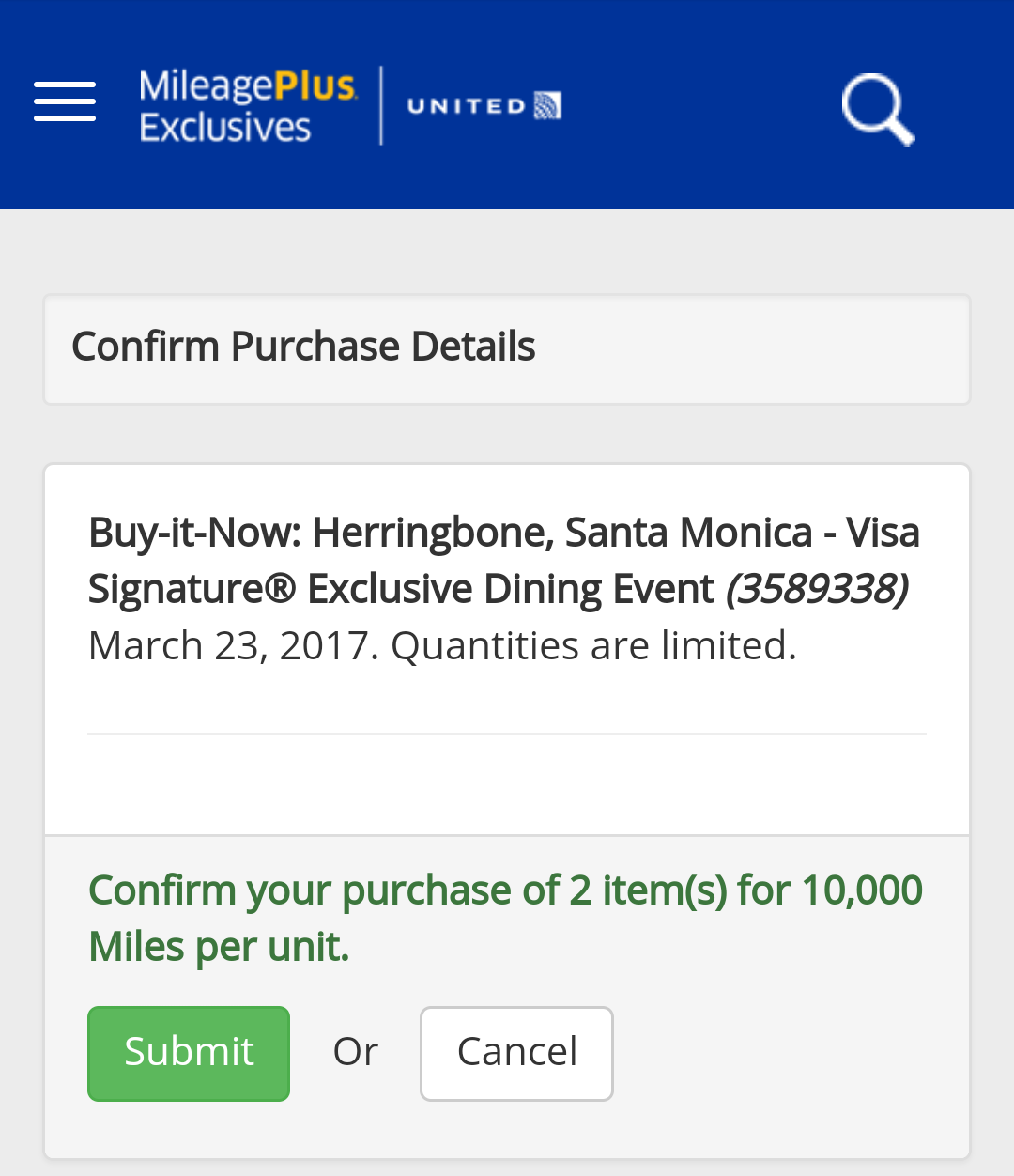 I was able to make the "purchase"
