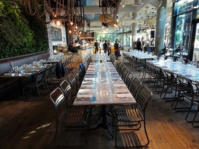 Herringbone's space is a natural for a big group dinner.
