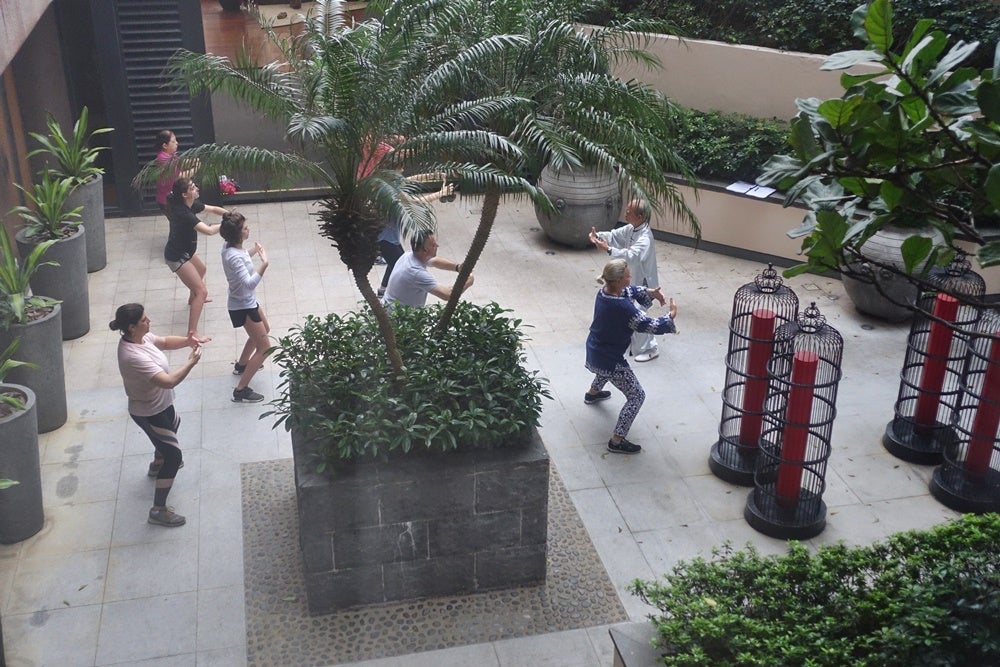 Tai Chi offered at the hotel.
